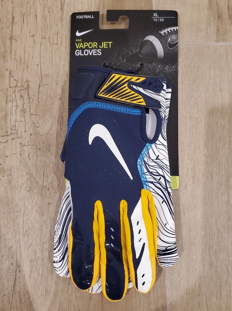 NIKE VAPOR JET 5.0 L.A. CHARGERS FOOTBALL GLOVES